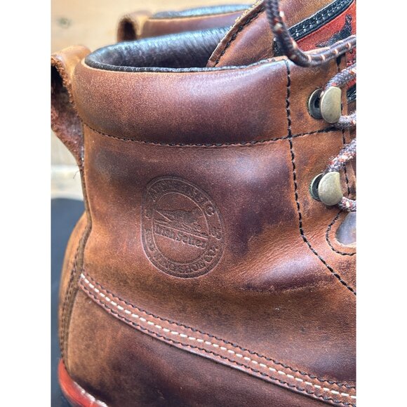 Irish Setter Mens 8 UltraDry Waterproof Leather Work Boots Brown Lace-Up